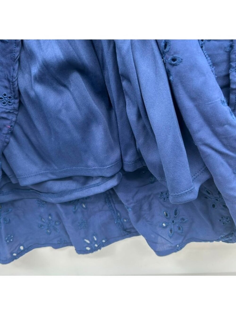 Torrid Maxi Challis Trapeze Dress Women's Size 2 Medieval Blue Embroidered NWT - Picture 14 of 16